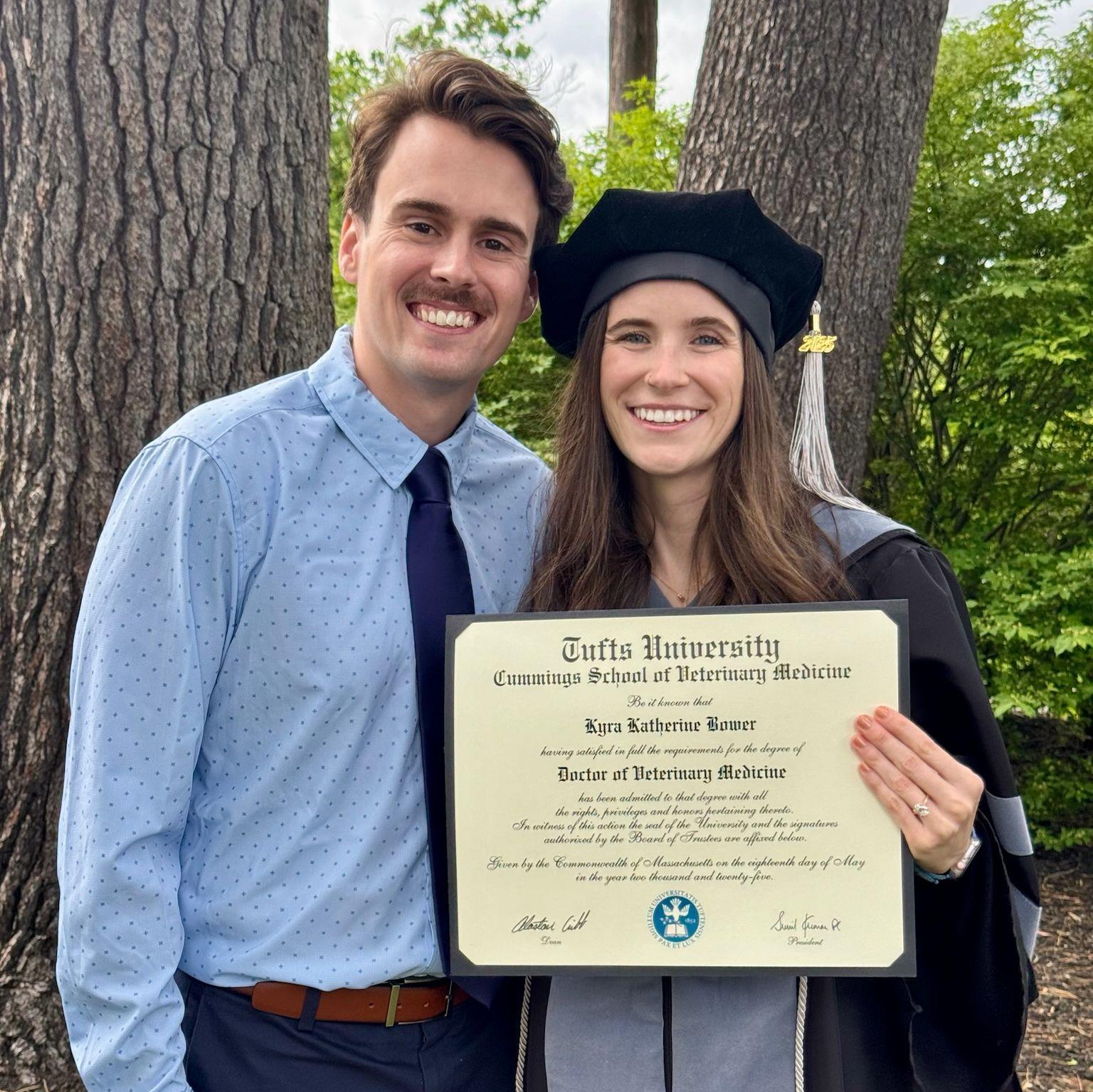 Kyra's graduation from Tufts veterinary school, 2025