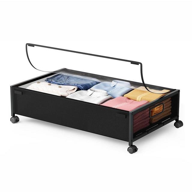 Under Bed Storage with Wheels，1 Pack Under Bed Storage Containers,Underbed Shoe Storage Bedroom