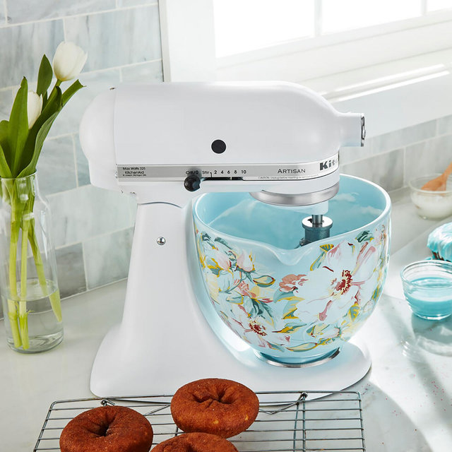 KitchenAid, 5 Qt. Patterned Titanium-Reinforced Ceramic Bowl Stand Mixer Attachment | Zola
