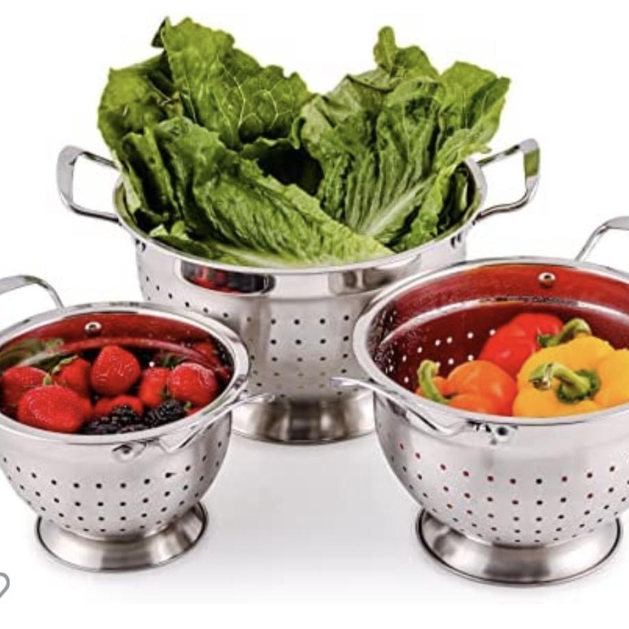 Amazon.com: Stainless Steel Colander Set