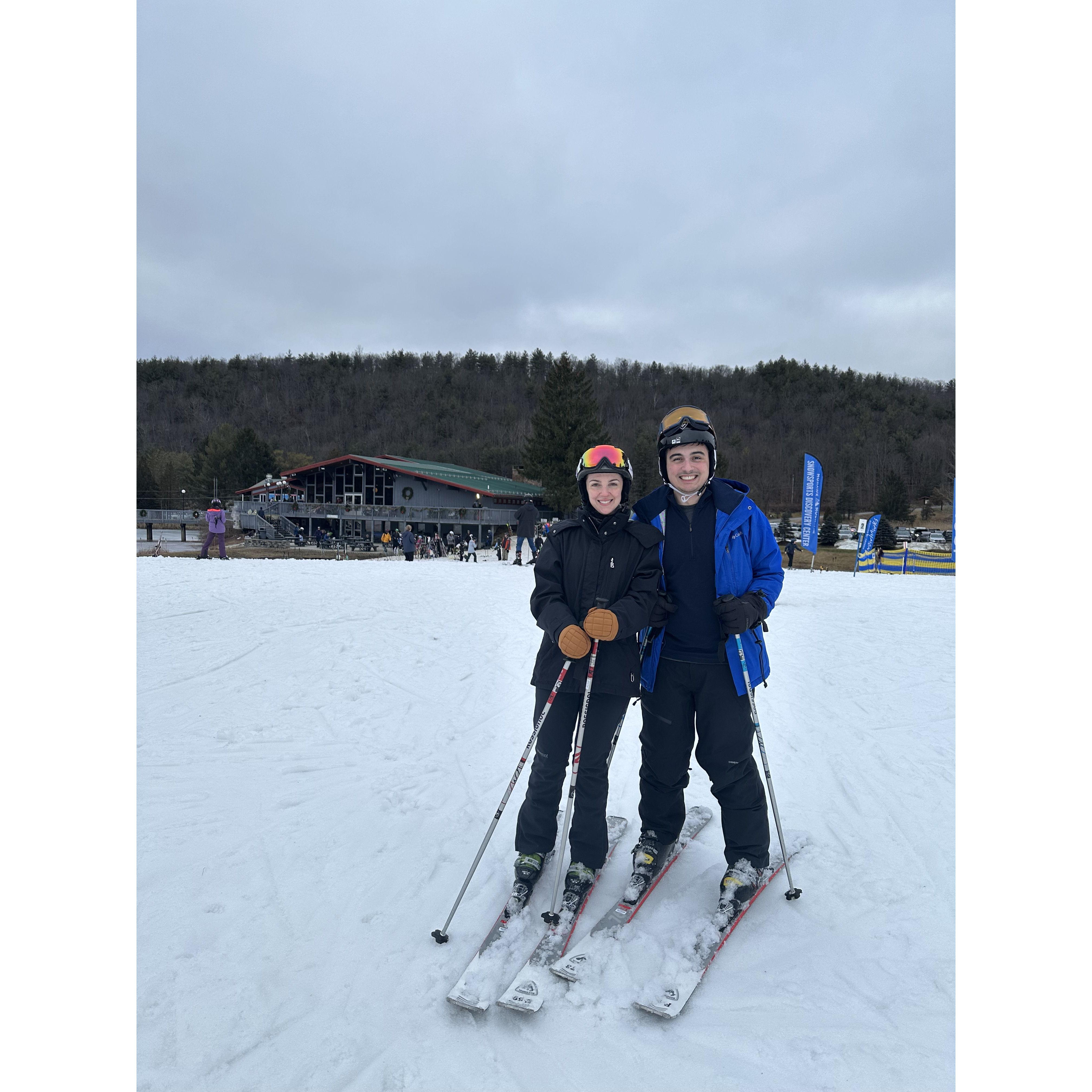 Devin's (second) first day skiing