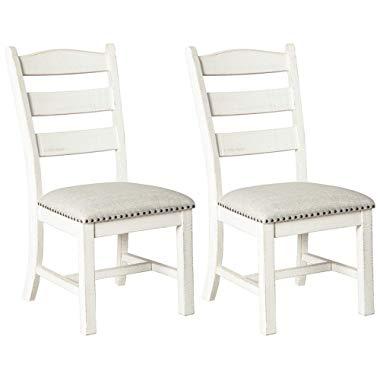 Signature Design By Ashley - Valebeck Dining Chairs - Set of 2 - Casual Style - White