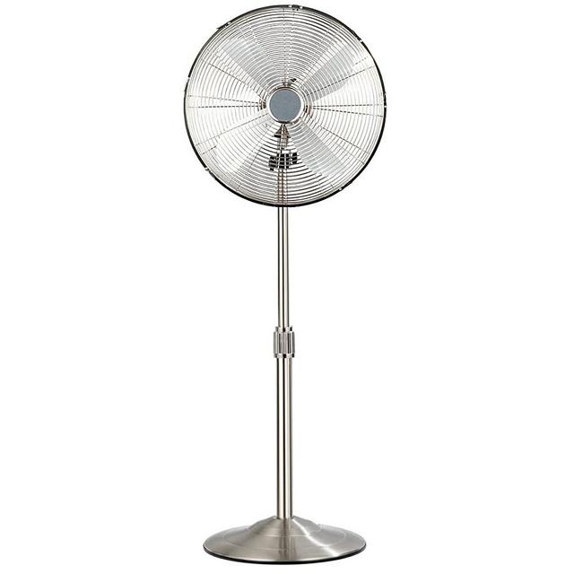 Tangkula 16-Inch Metal Pedestal Fan, Industrial Metal Standing Fan w/ Powerful Motor, Height & Wind Speeds Adjustable Fan w/ Wide Oscillation Angle, Perfect for Gyms, Warehouses