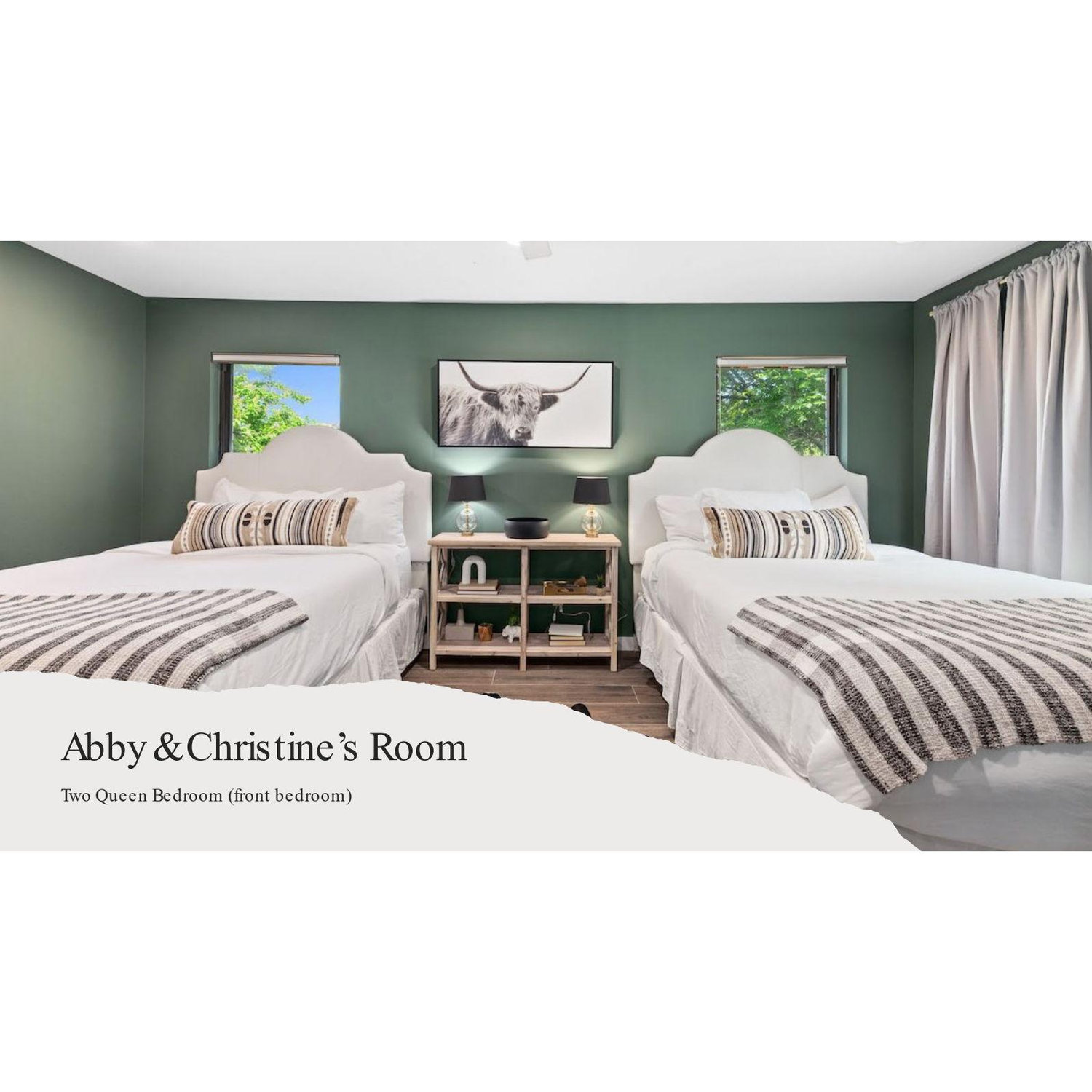 Abby & Christine’s Room - Two Queen Bedroom (front bedroom)