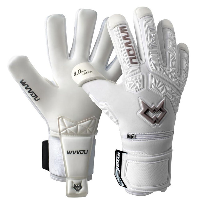 WVVOU Soccer Goalie Gloves for Adults and Youth, High Performance Goalkeeper Gloves with 5 Detachable Finger Saves, Soccer Gloves with 4mm Sticky Latex Palm