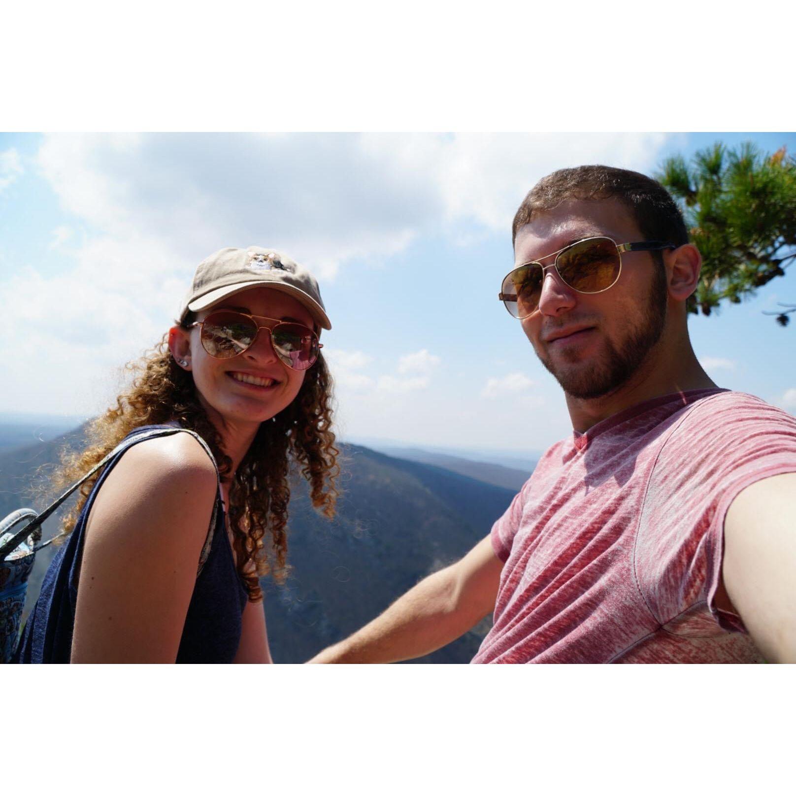 Our first time hiking Mt. Tammany.