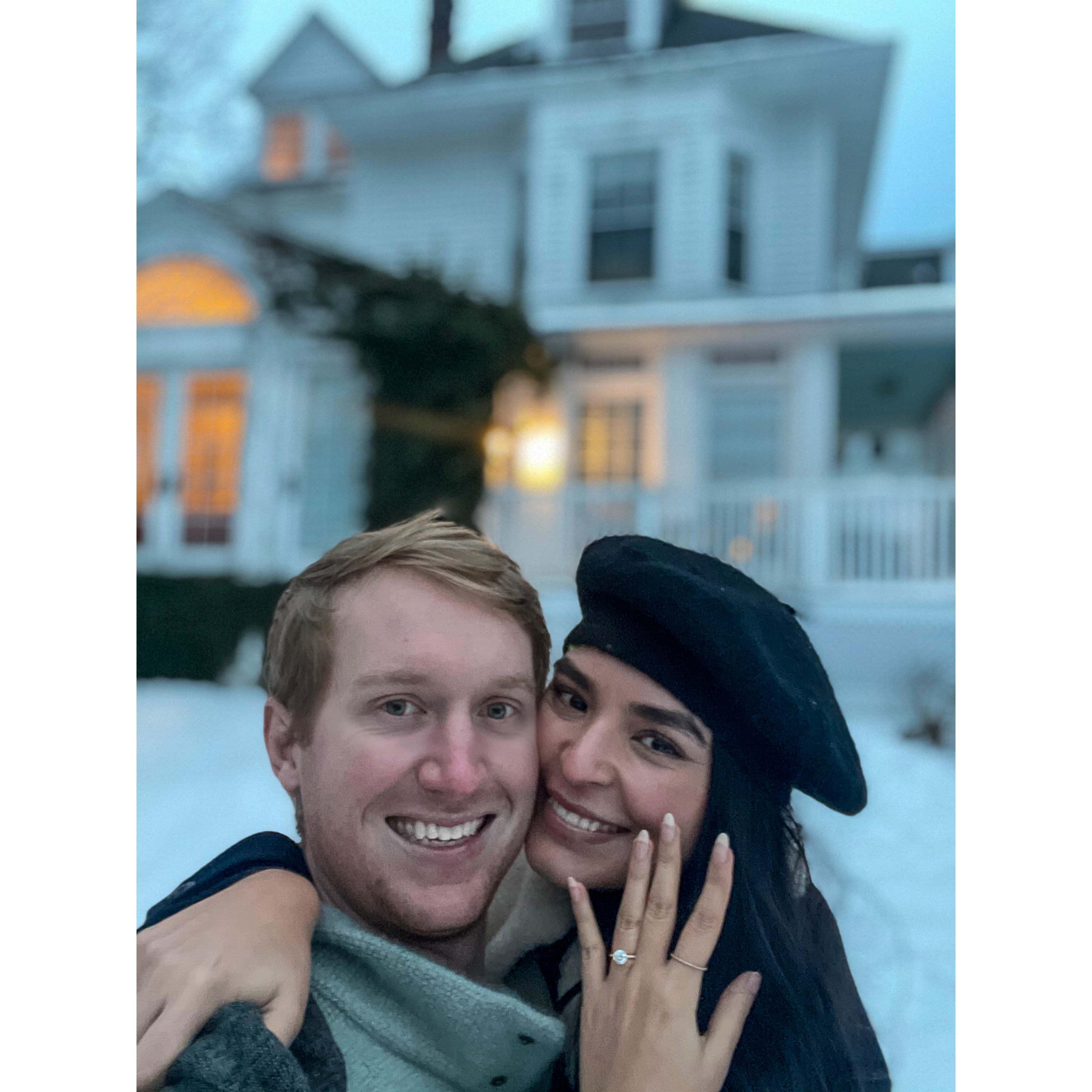 We got engaged February 13, 2021 in Connecticut