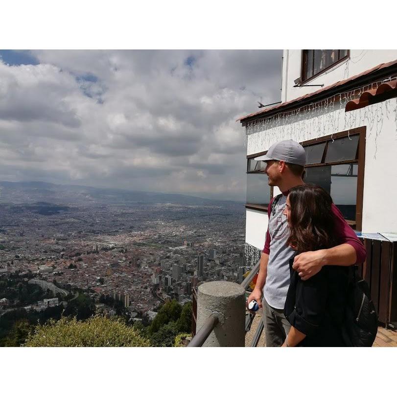 Looking over Bogota at the top of Monserrate.