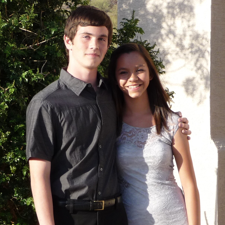 Before our eighth grade promotion dance back in 2012!
