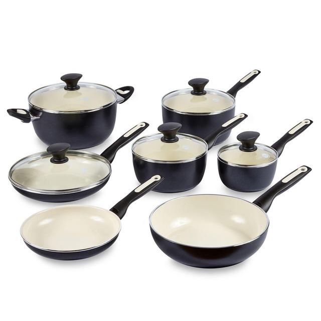 GreenPan™ Rio Ceramic Nonstick 12-Piece Cookware Set in Black