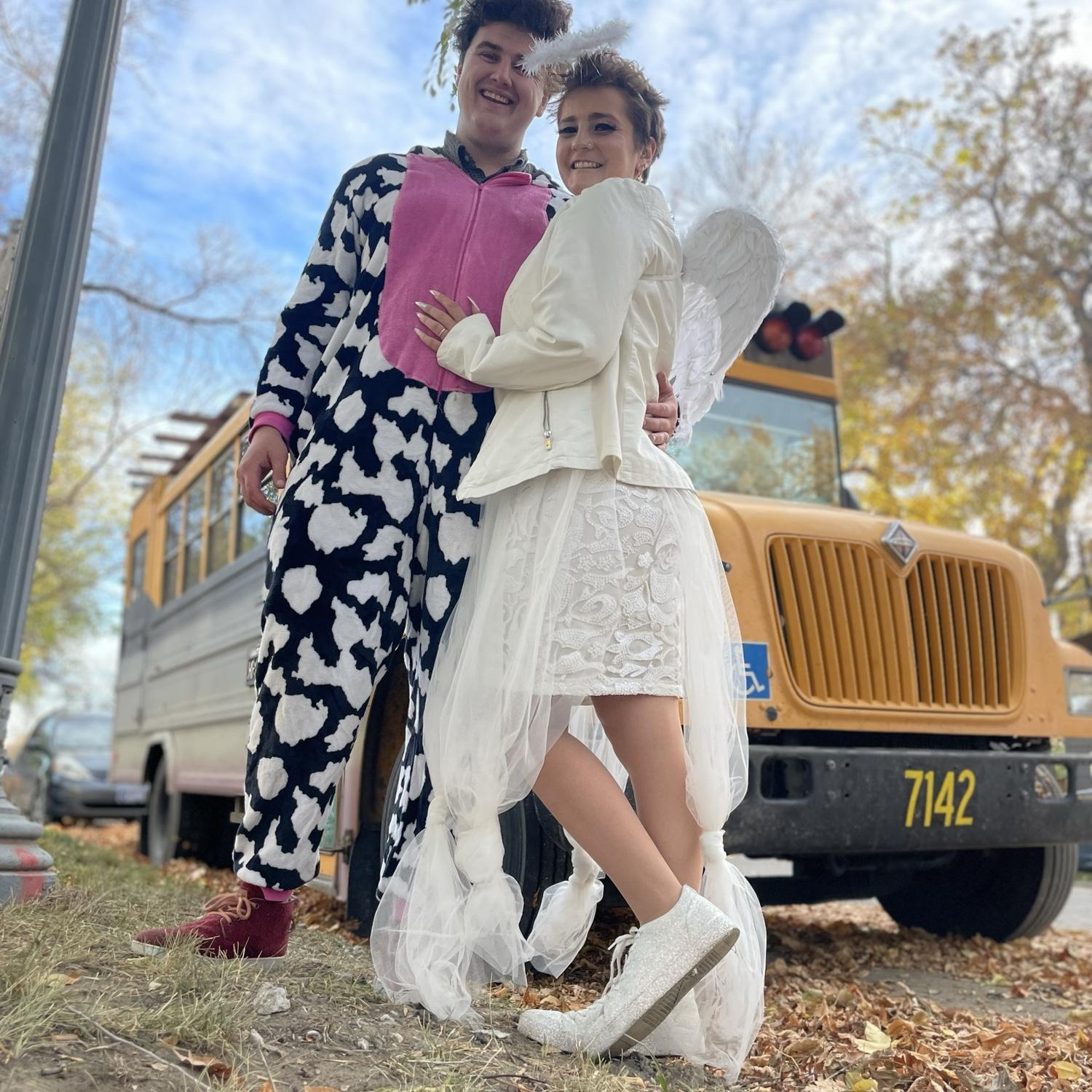 Our third anniversary was celebrated while we were traveling through Billings, Montana. We were “holy cow”…get it?