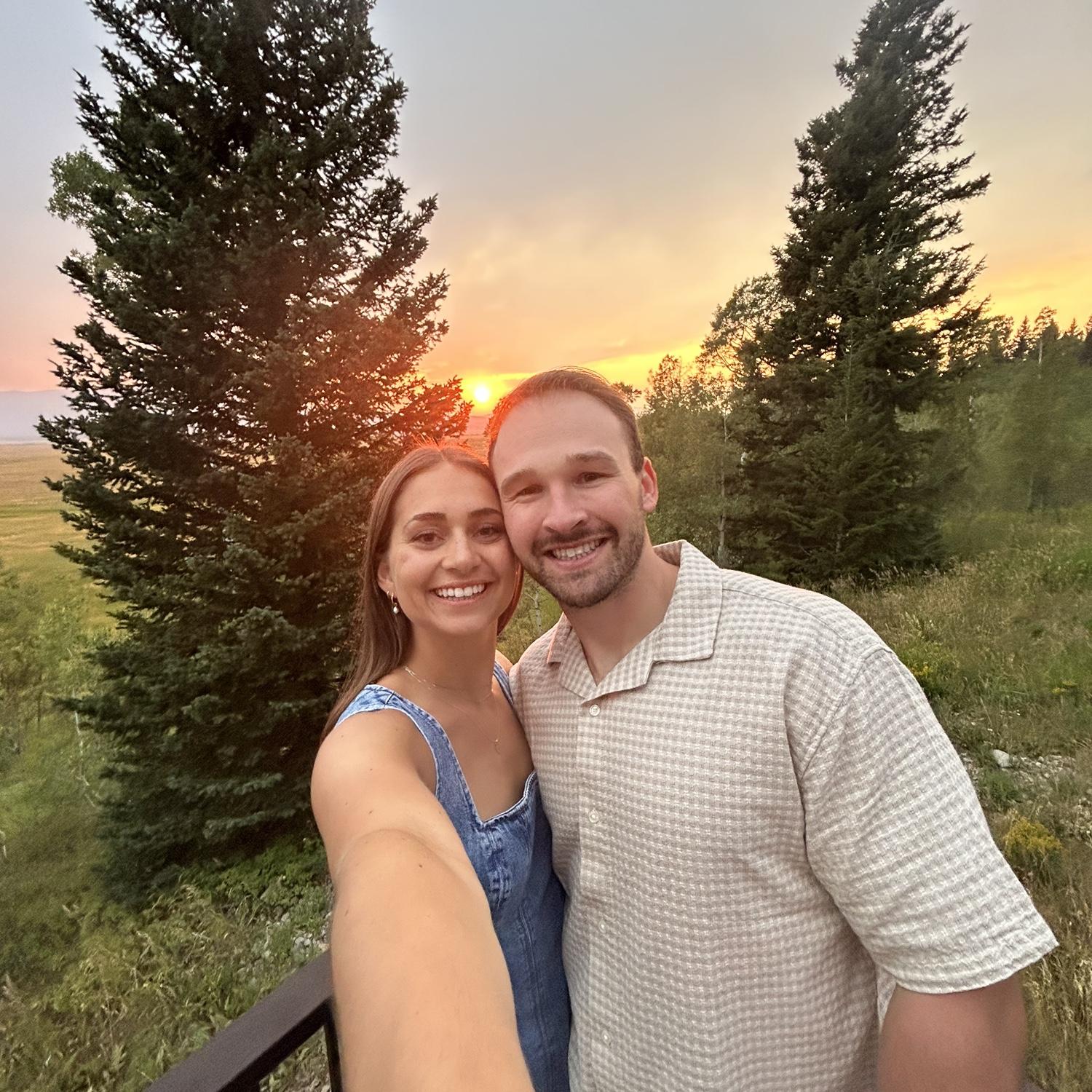 Pretty sunset up at the cabin in Island Park
