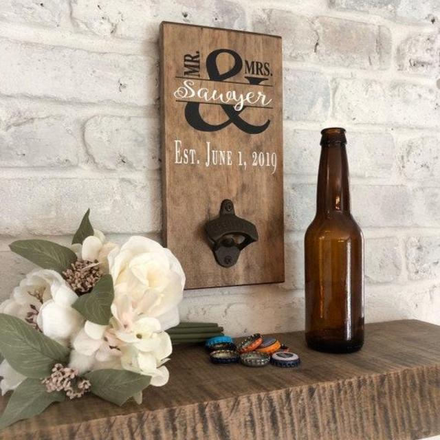 Bridal Shower Present - Bridal Shower Gift - Wedding Present - Bridal Shower Present For Couple - Custom Bottle Opener - Beer Opener