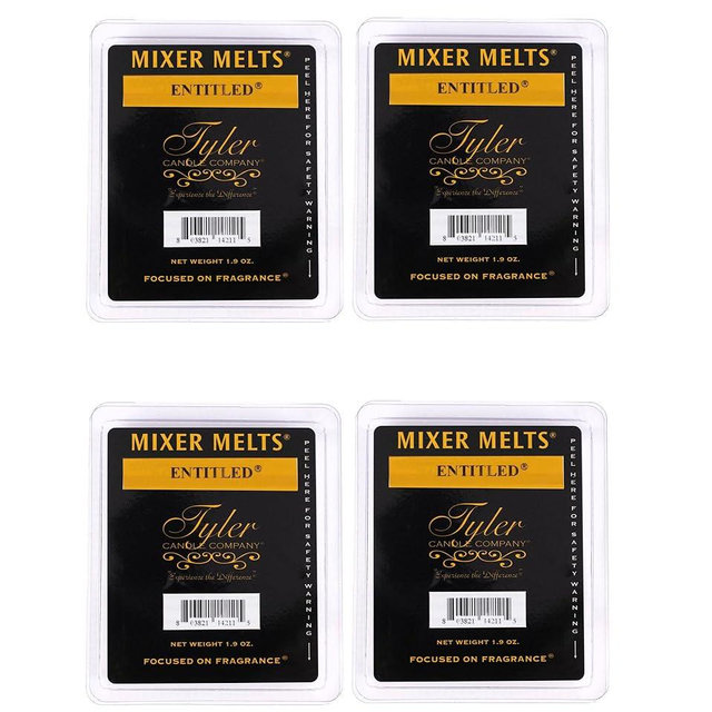 Tyler Candle Company Entitled 1.9 Ounce Scented Mixer Wax Melt Cubes for Tart Burner, Pack of 4