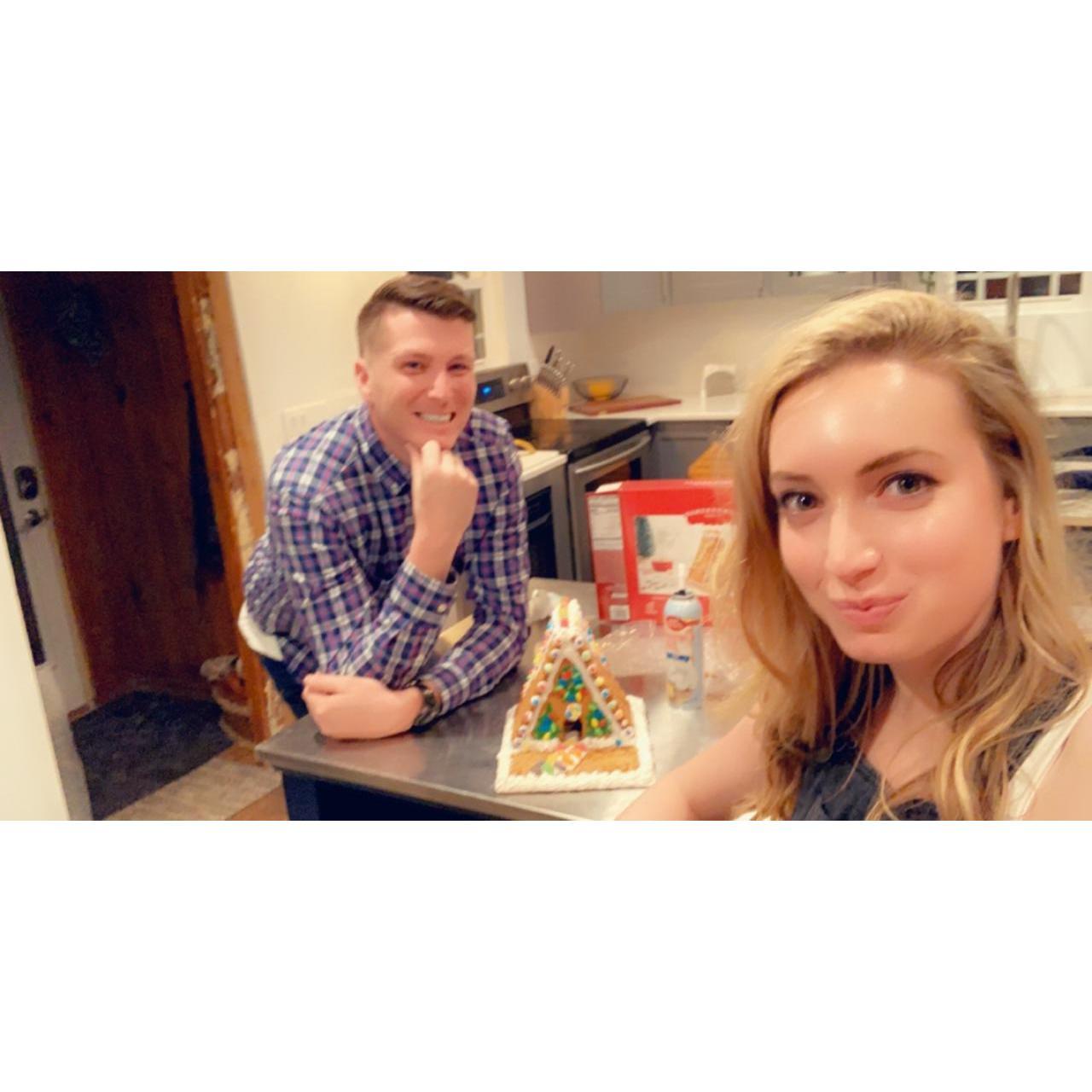 One of our first Ginger Bread house builds together. 