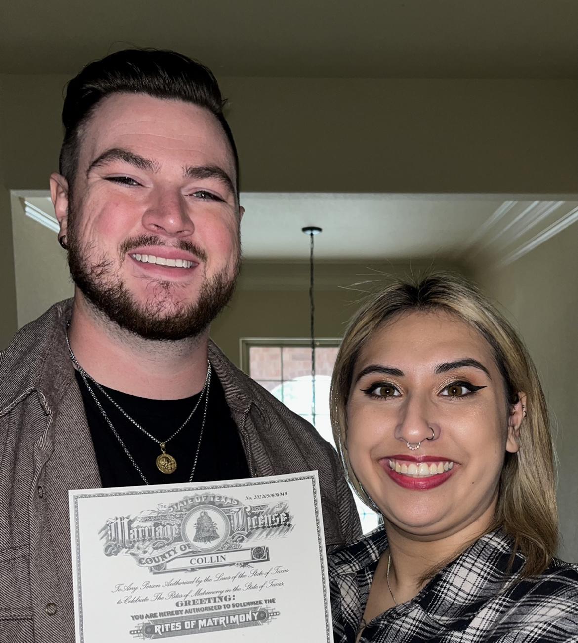 We officially have our marriage license!