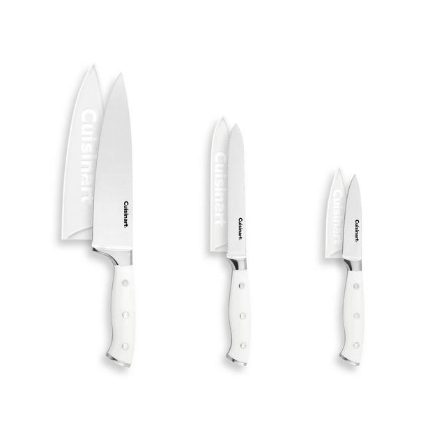 Cuisinart Classic White Triple Rivet 6pc Chef Set with Blade Guards