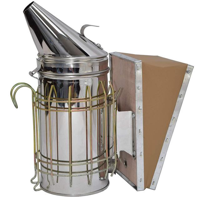 VIVO Bee Hive Smoker Stainless Steel w/Heat Shield Beekeeping Equipment (BEE-V001)