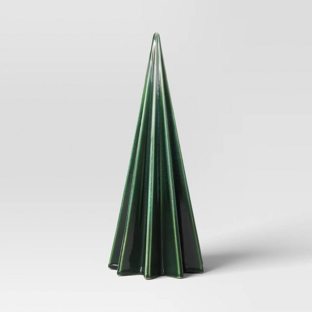 Christmas Large Green Faceted Ceramic Tree - Threshold™