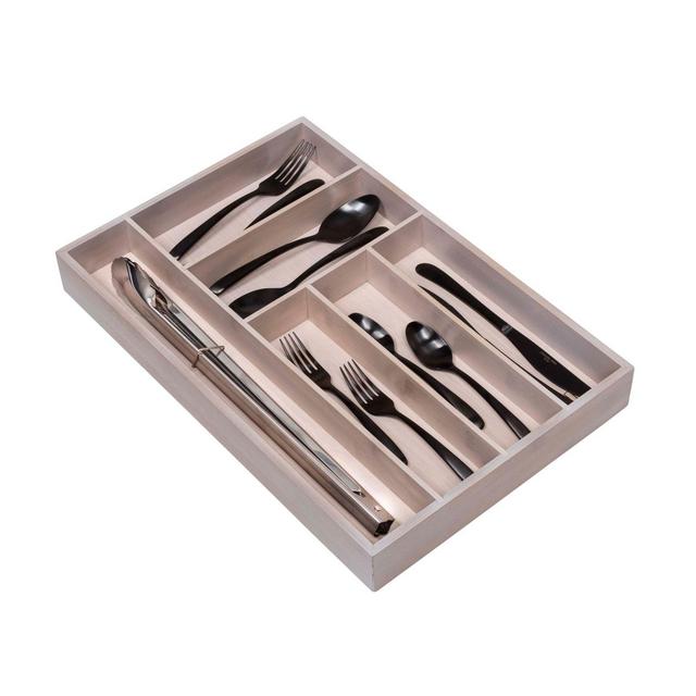 Squared Away™ Large Bamboo Flatware Organizer
