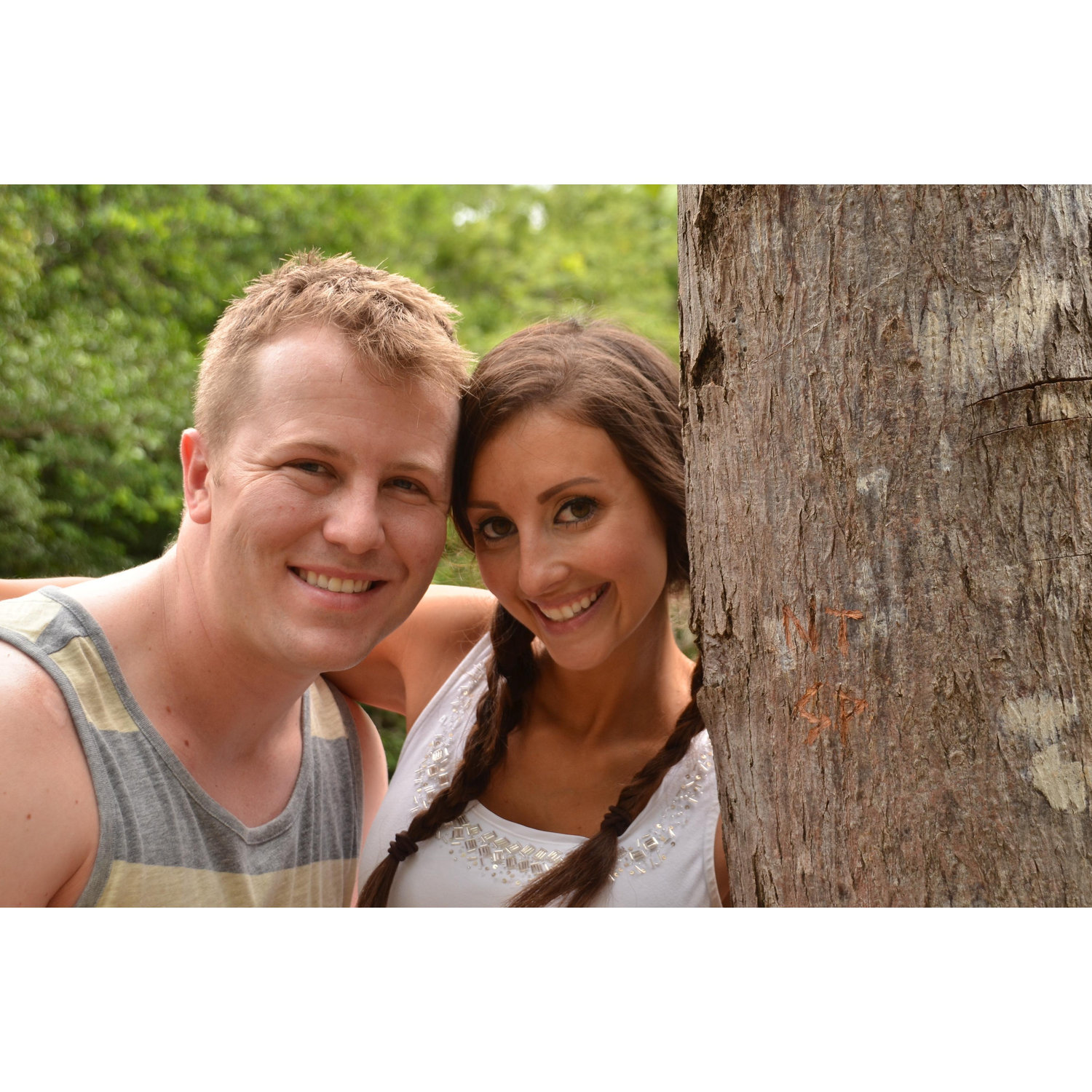 In Costa Rica...Nick carved our initials into a tree.