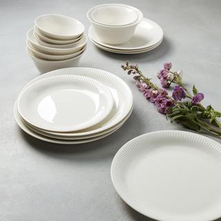 Profile Porcelain 16-Piece Dinnerware Set, Service for 4