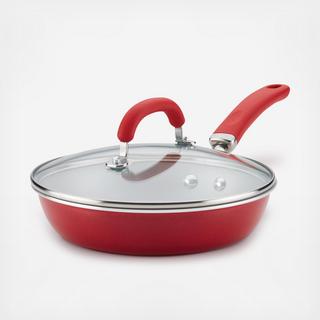 Create Delicious Aluminum Nonstick Covered Deep Skillet