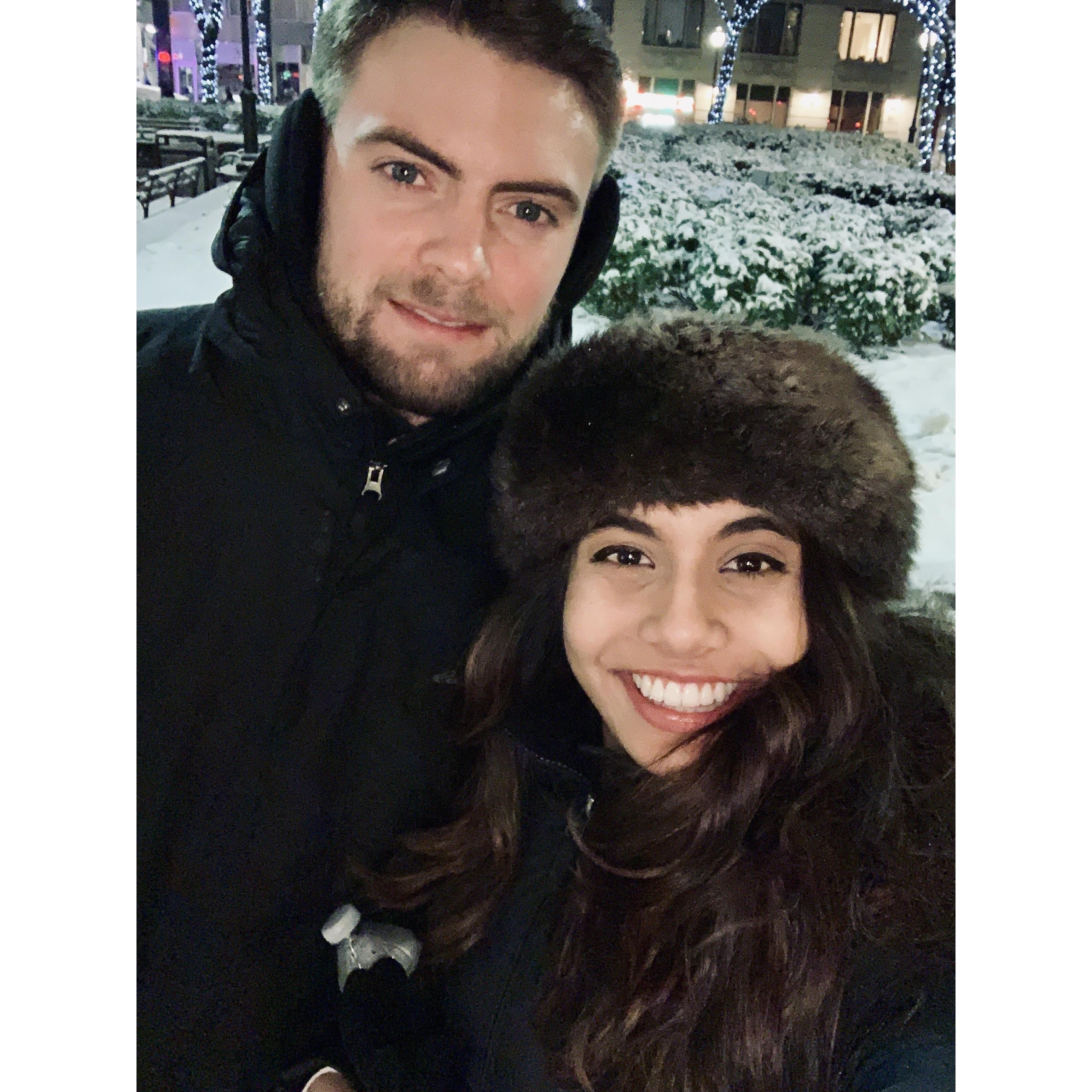 2019: First Winter and snow in NYC together!
