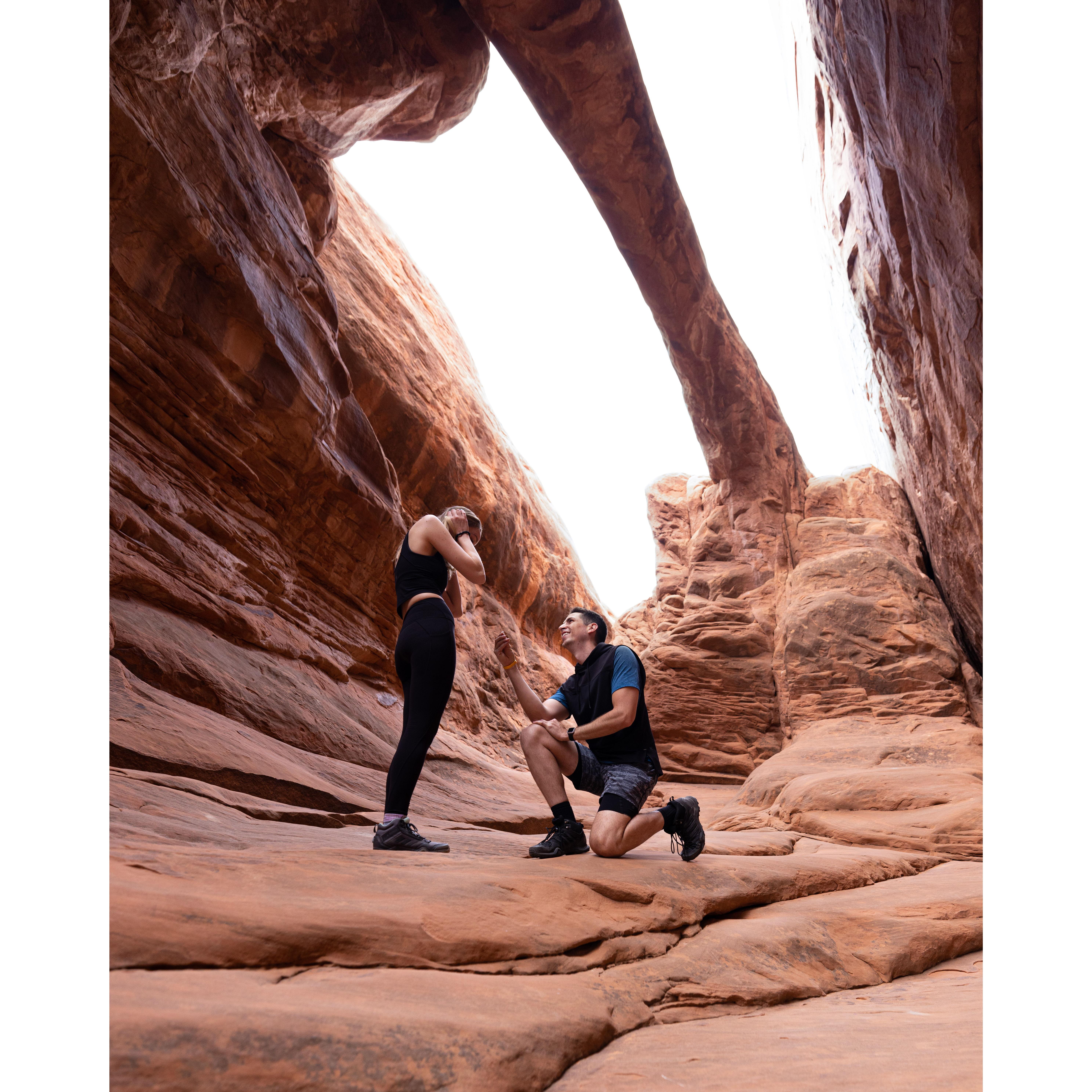 She said yes! Arches National Park - 2023