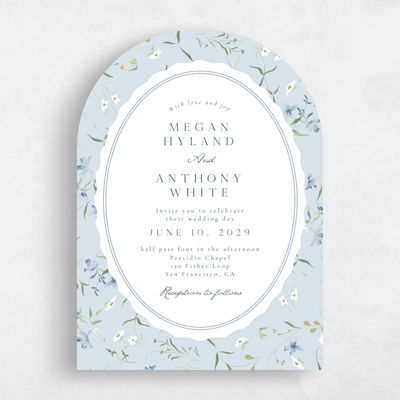Blue Arch Wedding Invitation - Vasara Classic