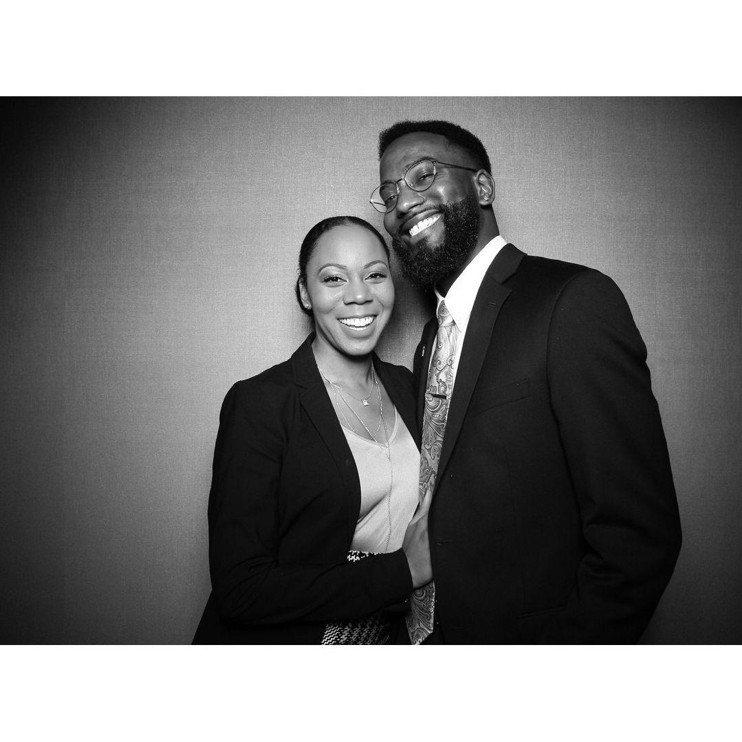 At Amanda's company holiday party in 2019, the photo was snapped right after Tim asked Amanda to be his girlfriend after dating a few months! They are all smiles!