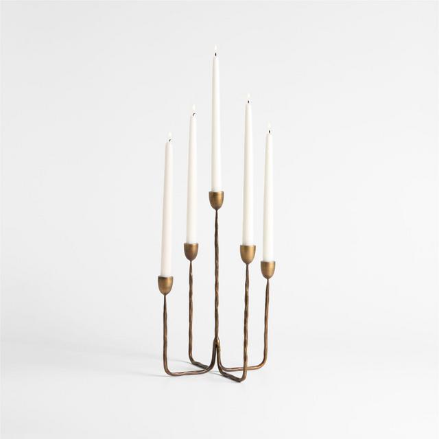 Barteau Antique Brass Candelabra