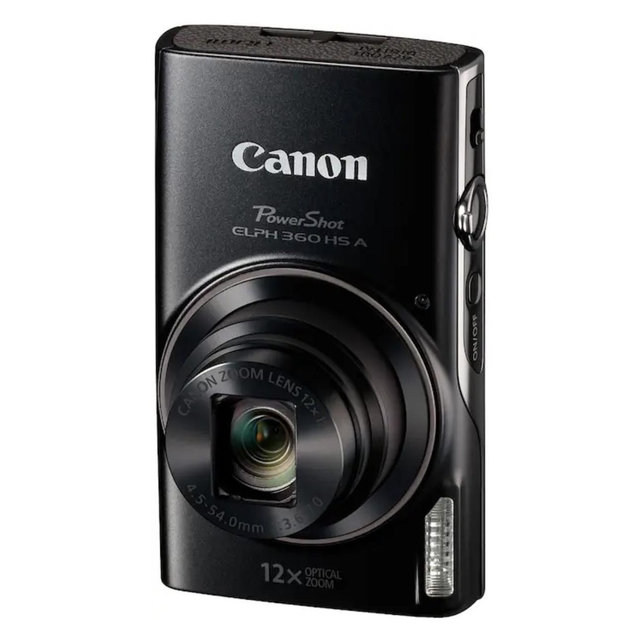 Canon - PowerShot ELPH 360 HS A Full HD Video 20.2-Megapixel Digital Camera - Black