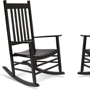 Shine Company Vermont Porch Rockers – Black (Set of 2)