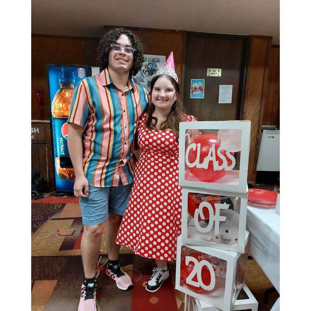 Carson was one of three people to show up to Connie's high school graduation party