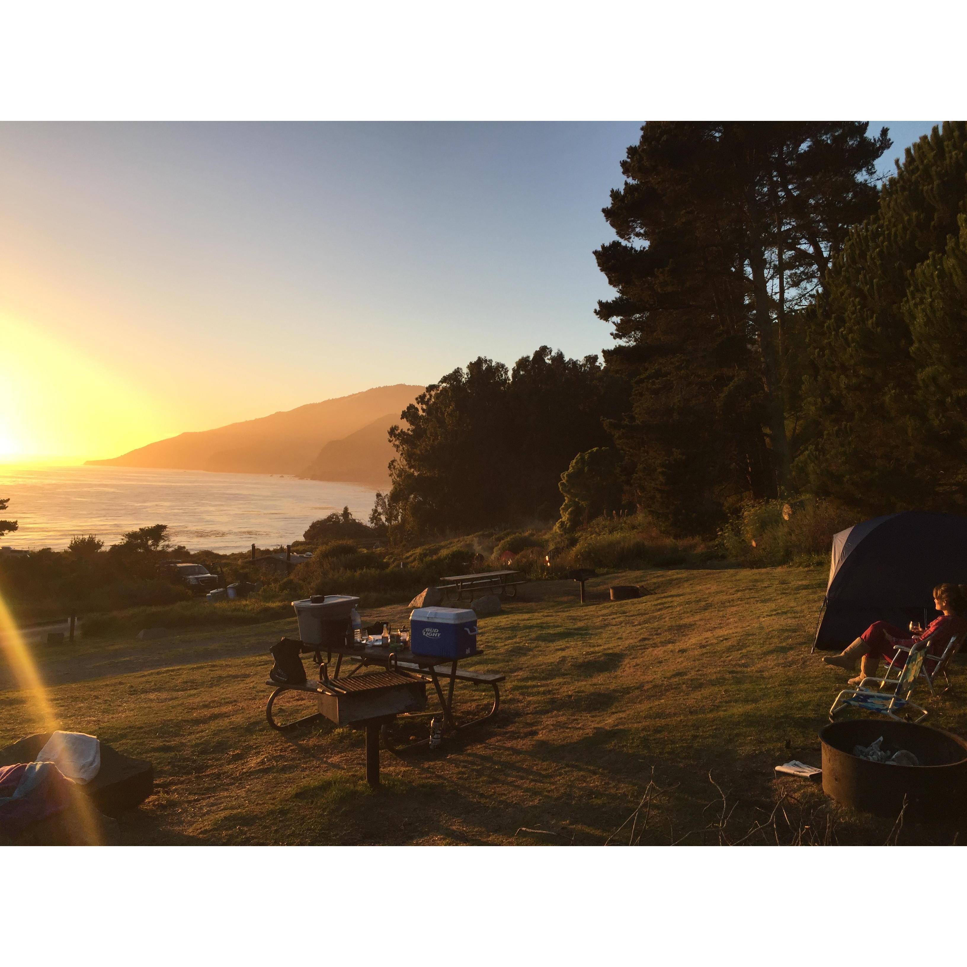 Night before the proposal in beautiful Big Sur