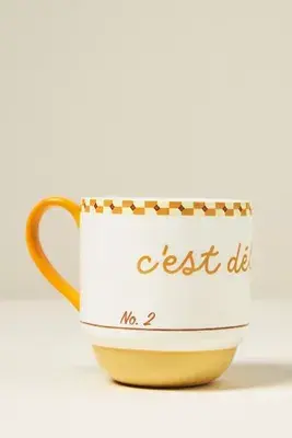 Café Violette Handpainted Stoneware Mug