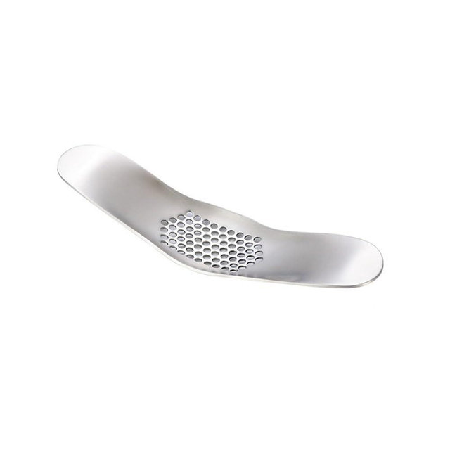 MEIMI Garlic Rocker Crusher Mincer Press Dishwasher Safe, Stainless Steel