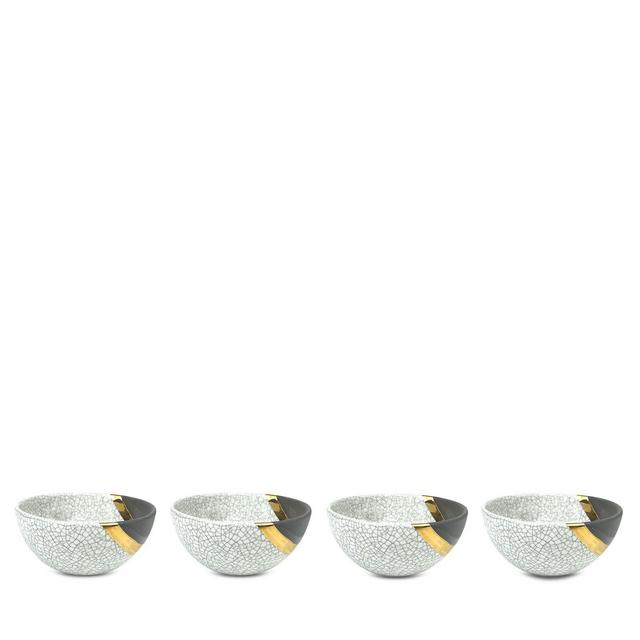 Michael Wainwright Raku Dip Bowls, Set of 4
