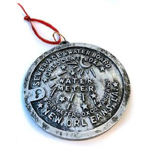 Water Meter New Orleans Mardi Gras NOLA Holiday Cristmas Ornament with Free Gold Gift Box Decorations decor