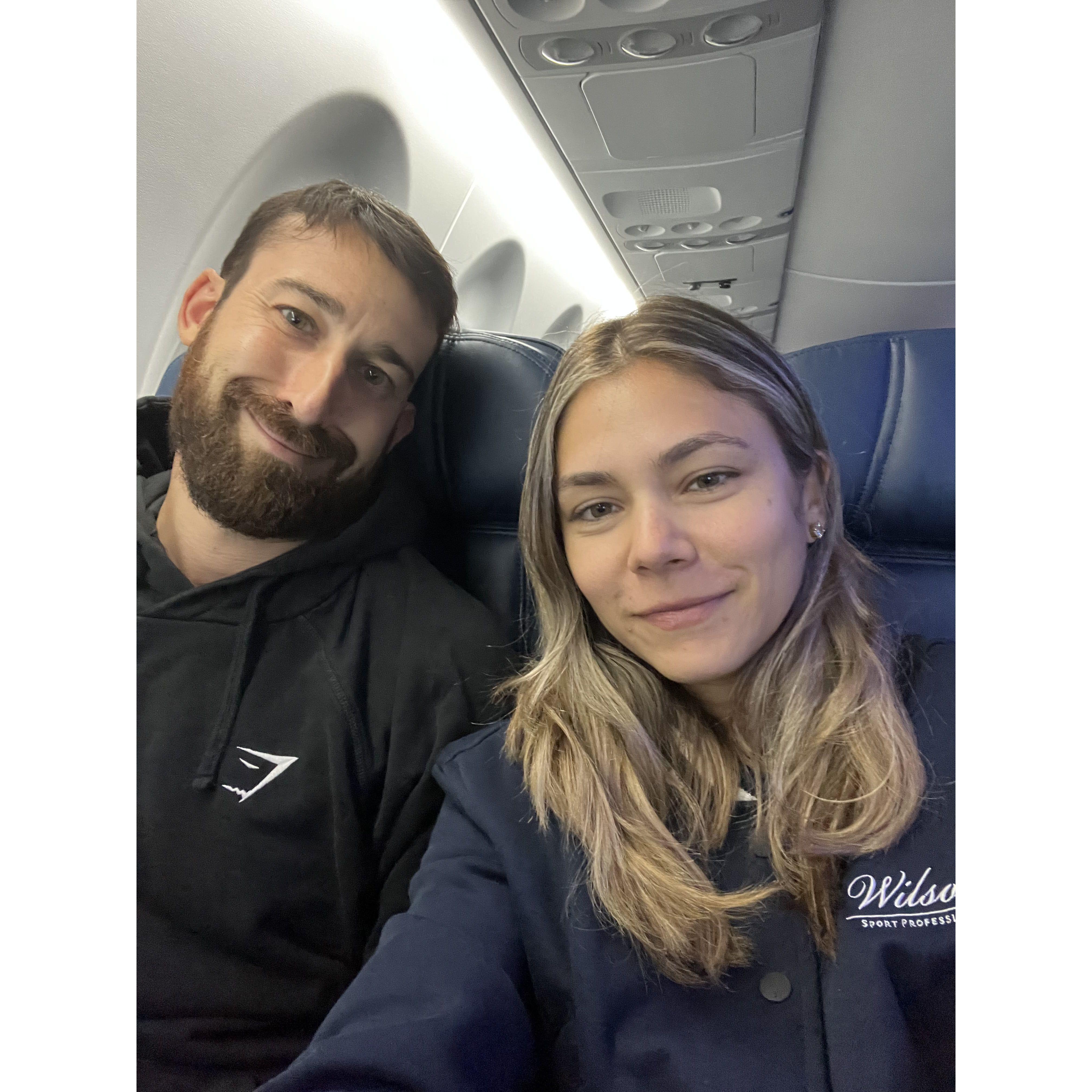 On the plane...