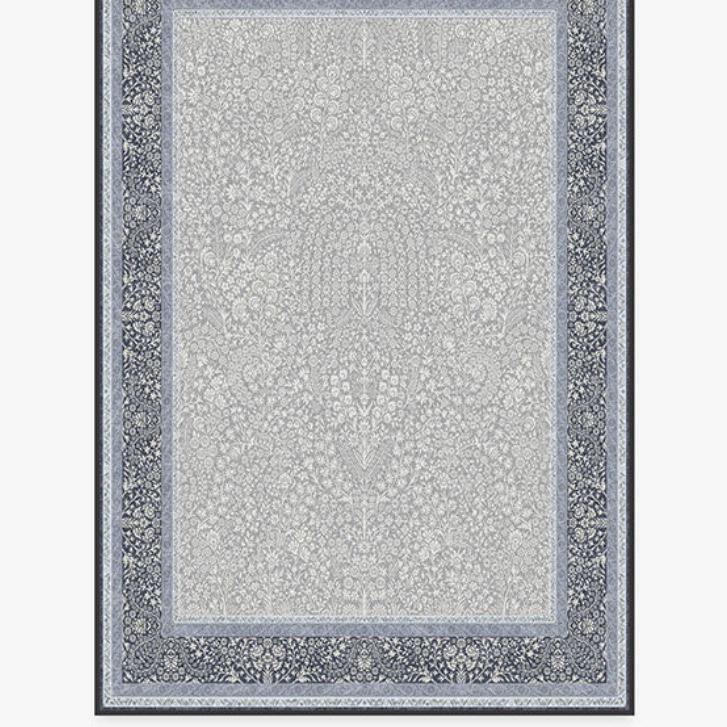 Afshan Steel Blue Kitchen Rug (4x6) | Ruggable