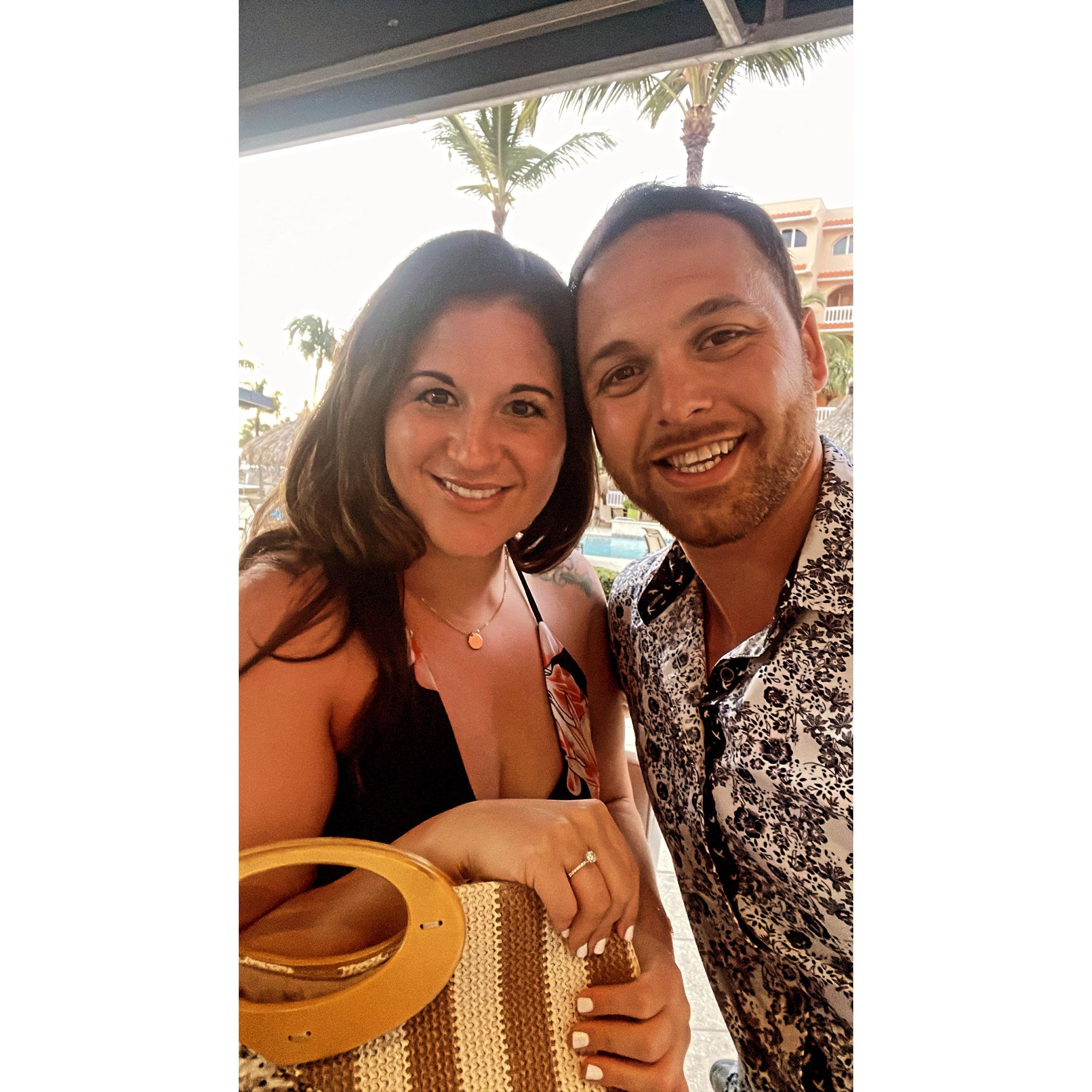 Our first night out as an engaged couple