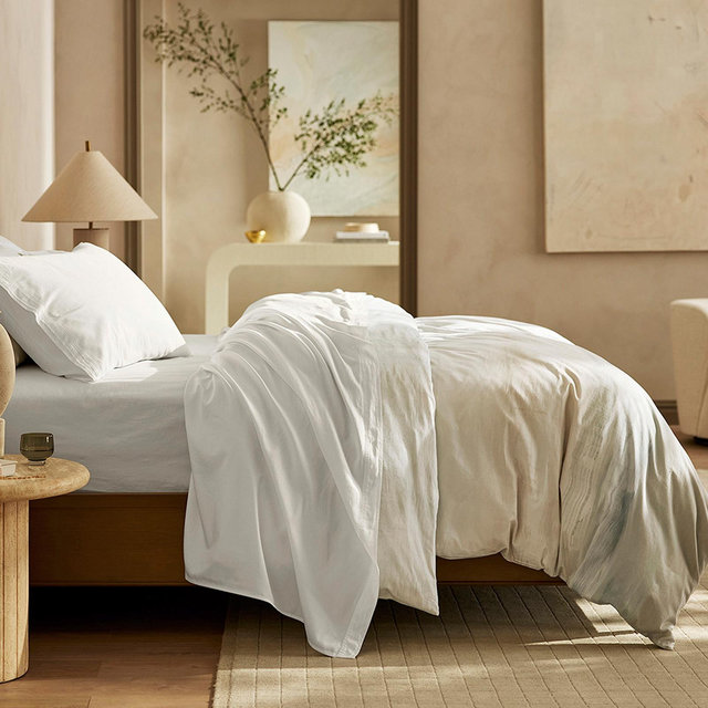 Vintage Washed 4 - Piece Sheet Set - Color White - King