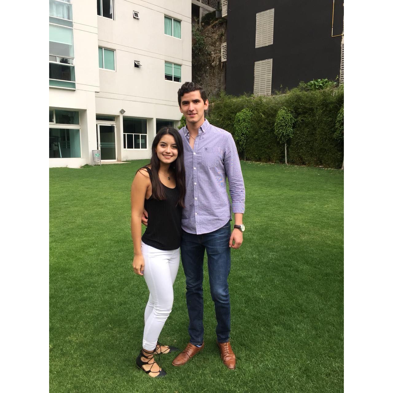 Una de las veces que Luis visitó a Almendra a CDMX antes de ser novios