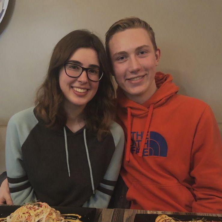 Our first picture together, taken by Brandon's Mom, Stephanie