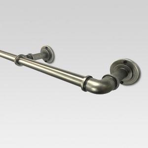 French Pipe Curtain Rod Antique Pewter (120"x170") - Threshold™