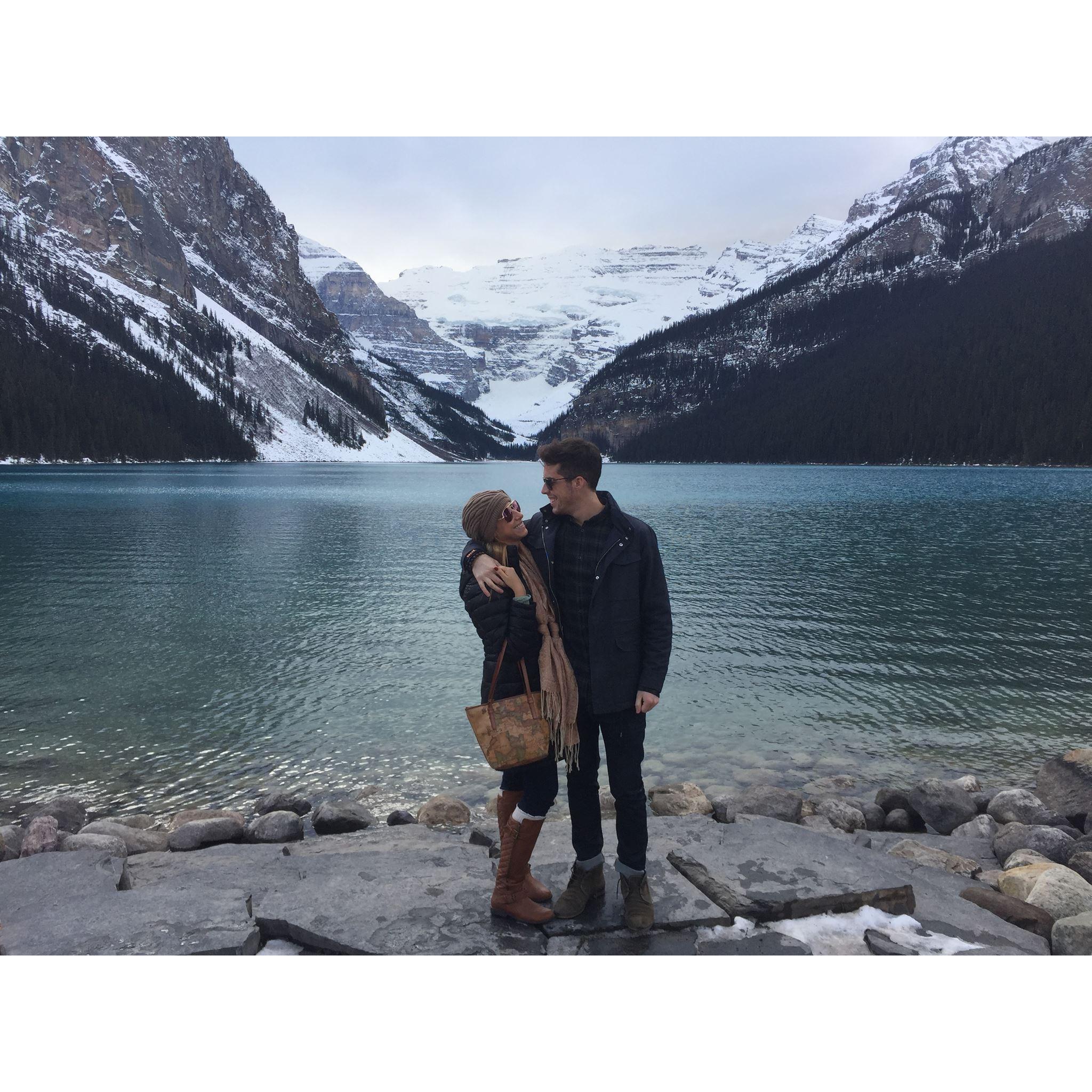 Our first (of so many) trips to Lake Louise