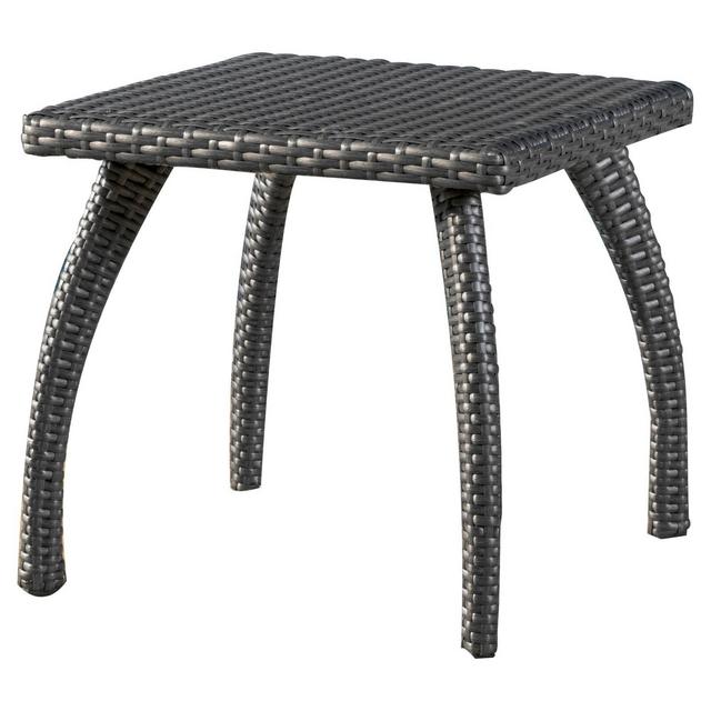 Honolulu Wicker Patio Accent Table - Gray - Christopher Knight Home