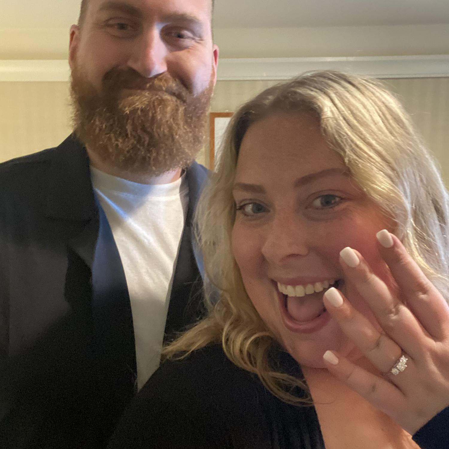 Our first dinner as an engaged couple!